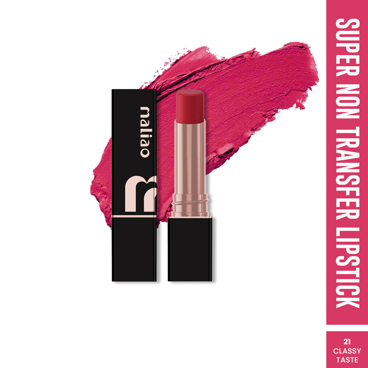 Maliao Super Non-Transfer Lipstick - Long-Lasting Matte Finish, Smudge-Proof Formula